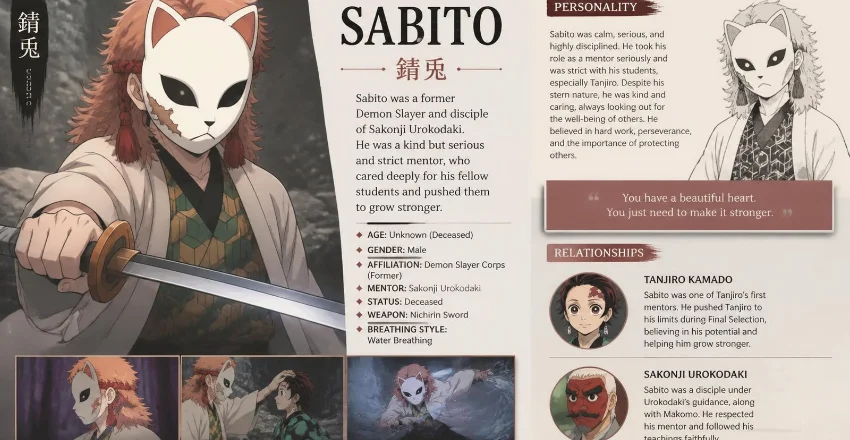 Sabito in Demon Slayer: The Fox-Masked Swordsman Who Shaped Tanjiro and Giyu